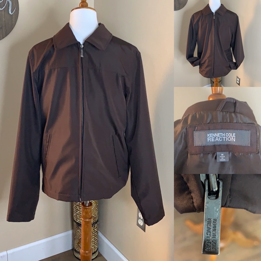 Kenneth Cole zip up Jacket. Men’s M. Brown.